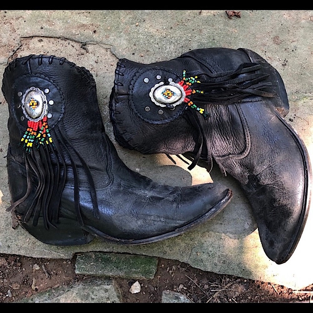 Vintage Zodiac Black Leather Boots - Picture 6 of 11